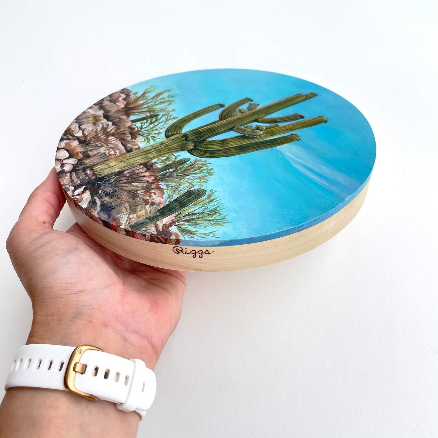 Catalina Stunner - 8" round painting