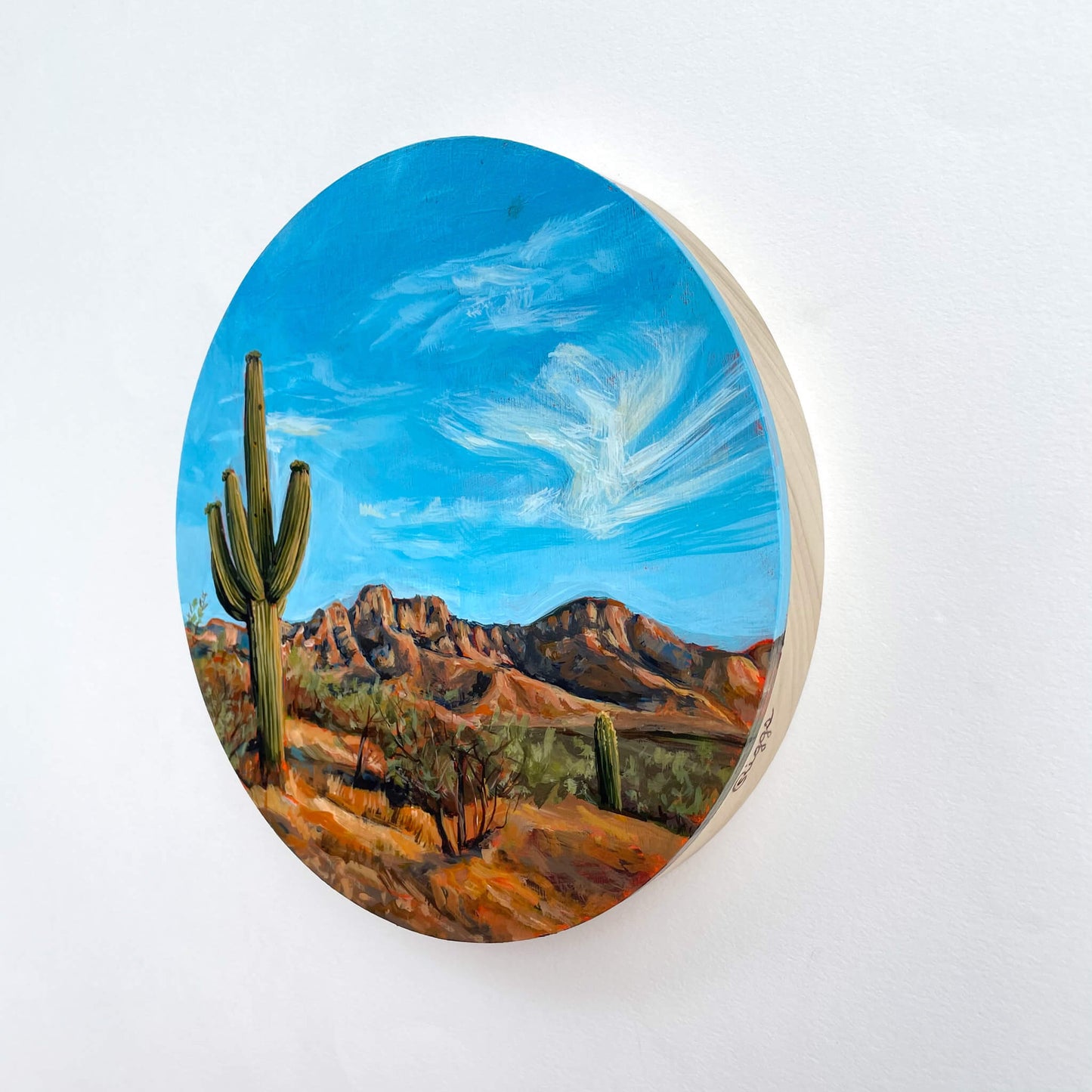 Catalina Showgal - 8" round painting
