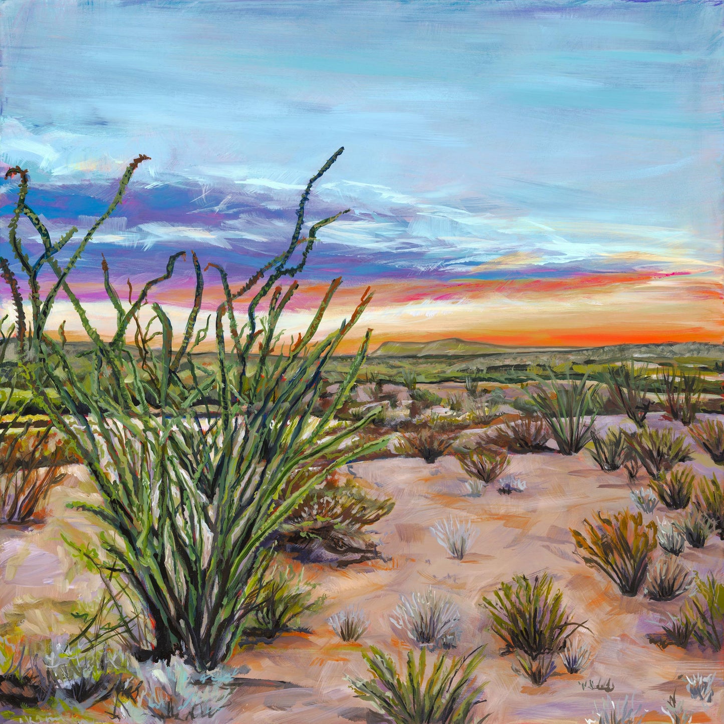 Lajitas Sunset - 18"x18"