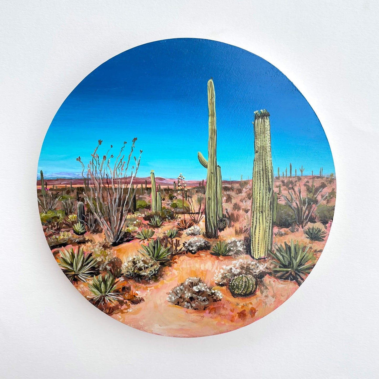 Sonoran Encore - 8" round painting